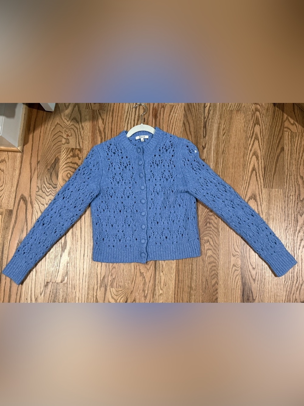 Madewell Pointelle Stitch Cardigan Sweater